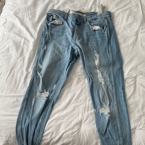 Zara Light Blue Skinny Jeans for Men